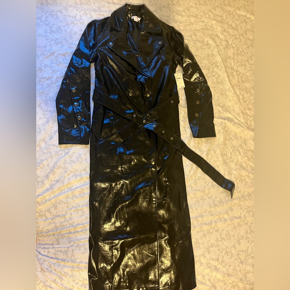 Good American Long Trench Coat 00/0 XS Tags